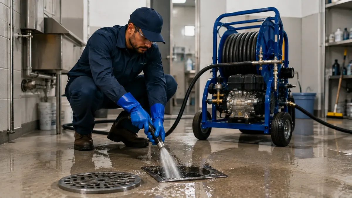 Floor Drain Hydro Jet Cleaning in Kaweah