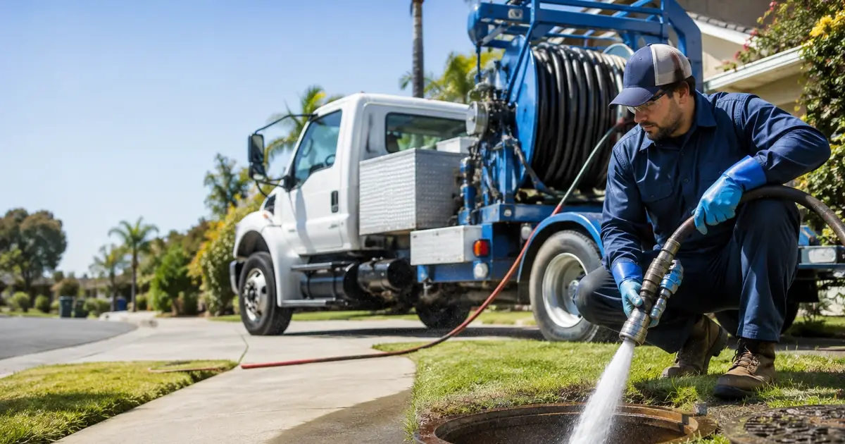 Hydro jet sewer cleaning Kaweah