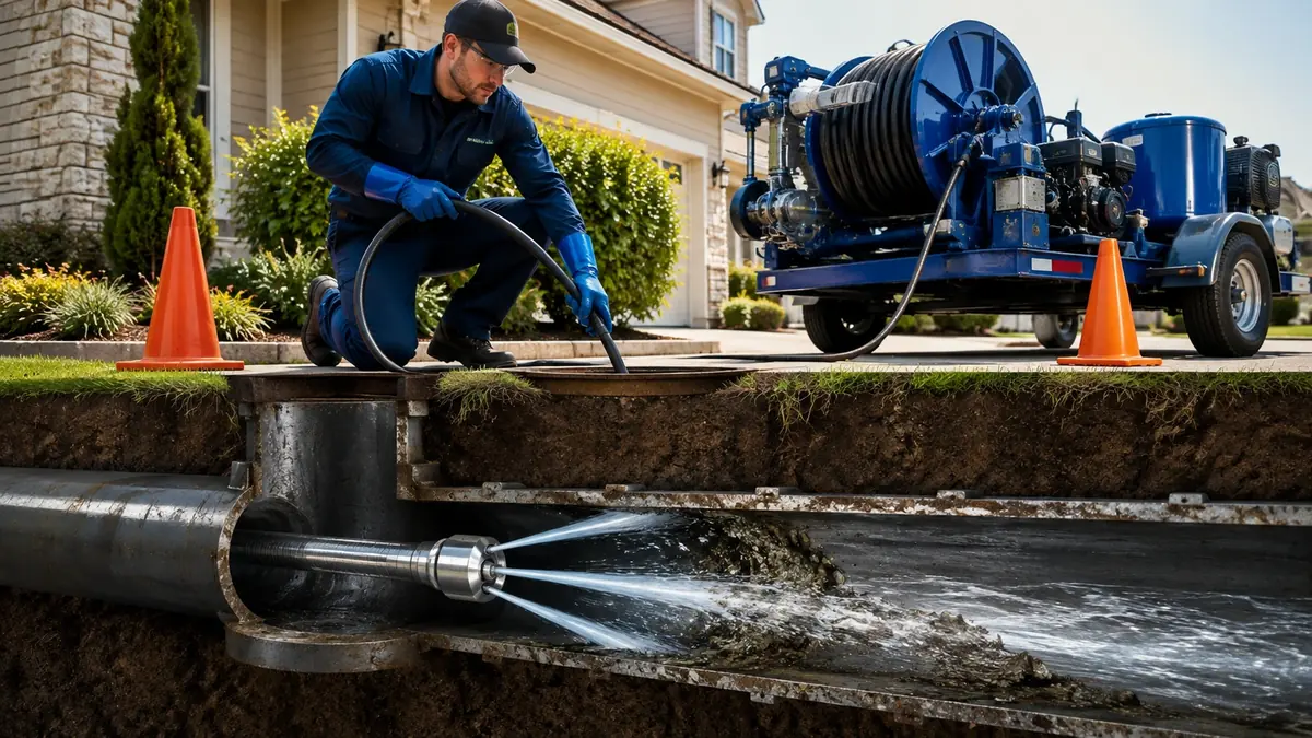 Main Sewer Line Hydro Jet Cleaning in Kaweah