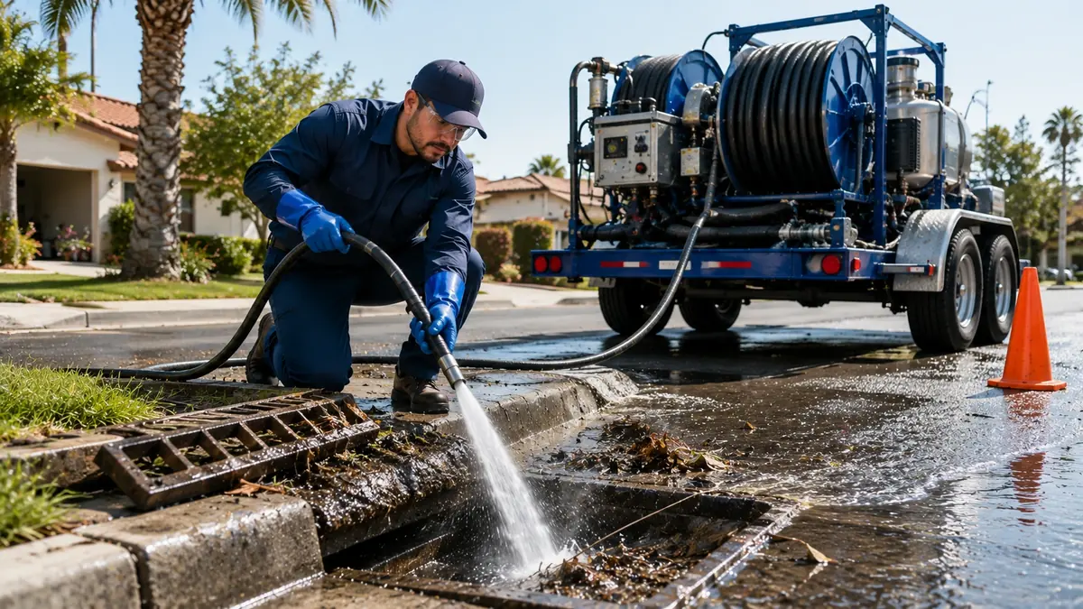 Storm Drain Hydro Jet Cleaning in Kaweah