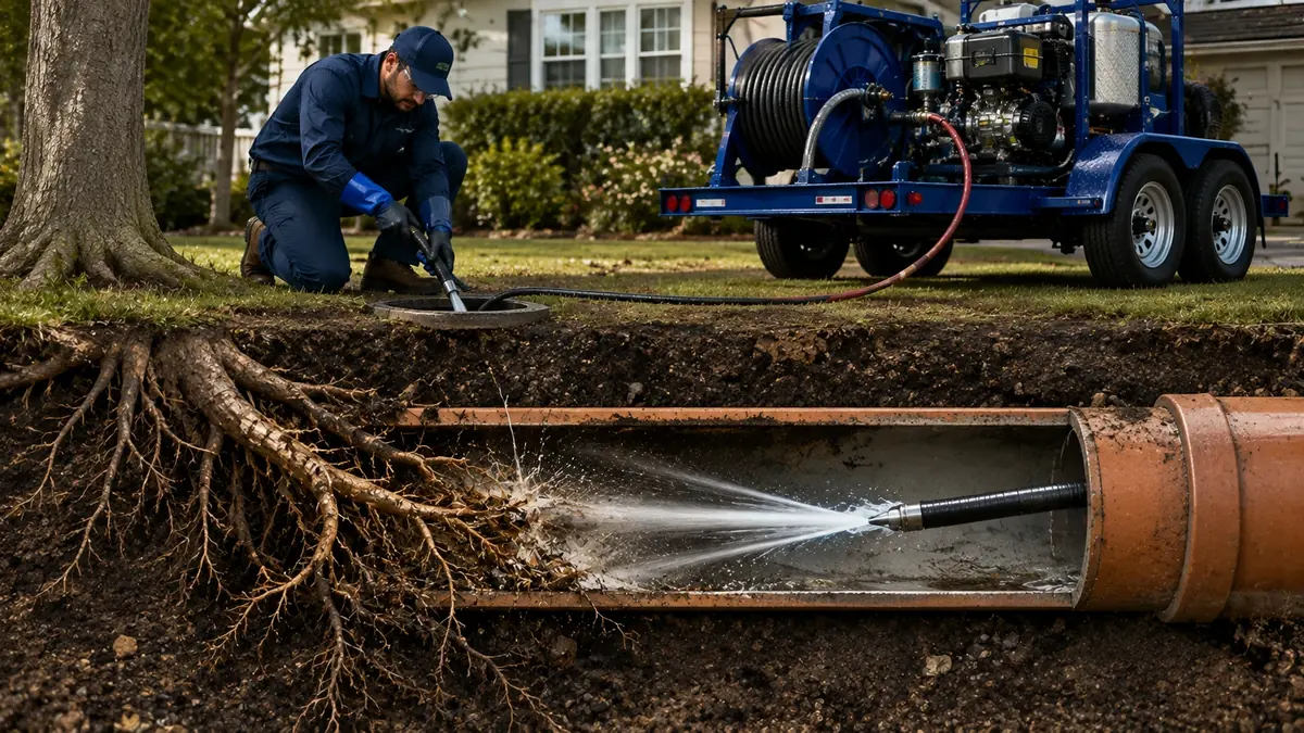 Tree Root Removal with Hydro Jetting in Kaweah